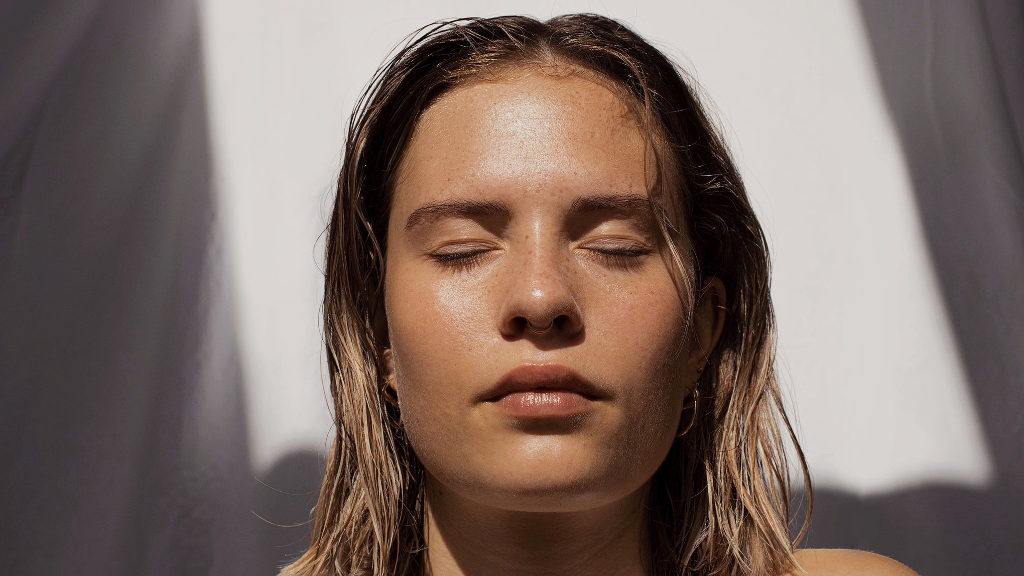 Woman after botox has manifested