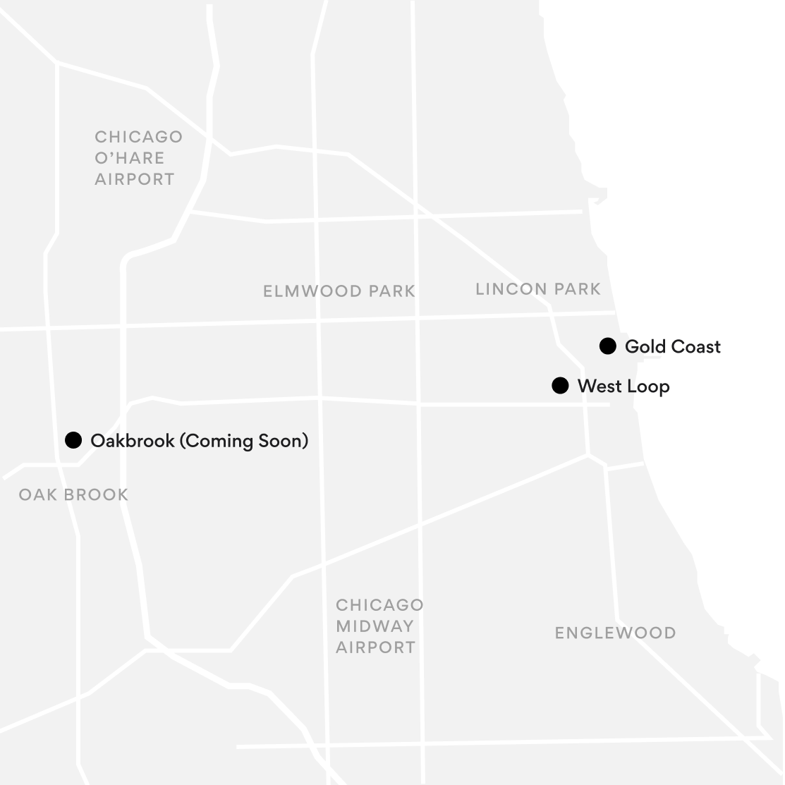 Map of Chicago locations
