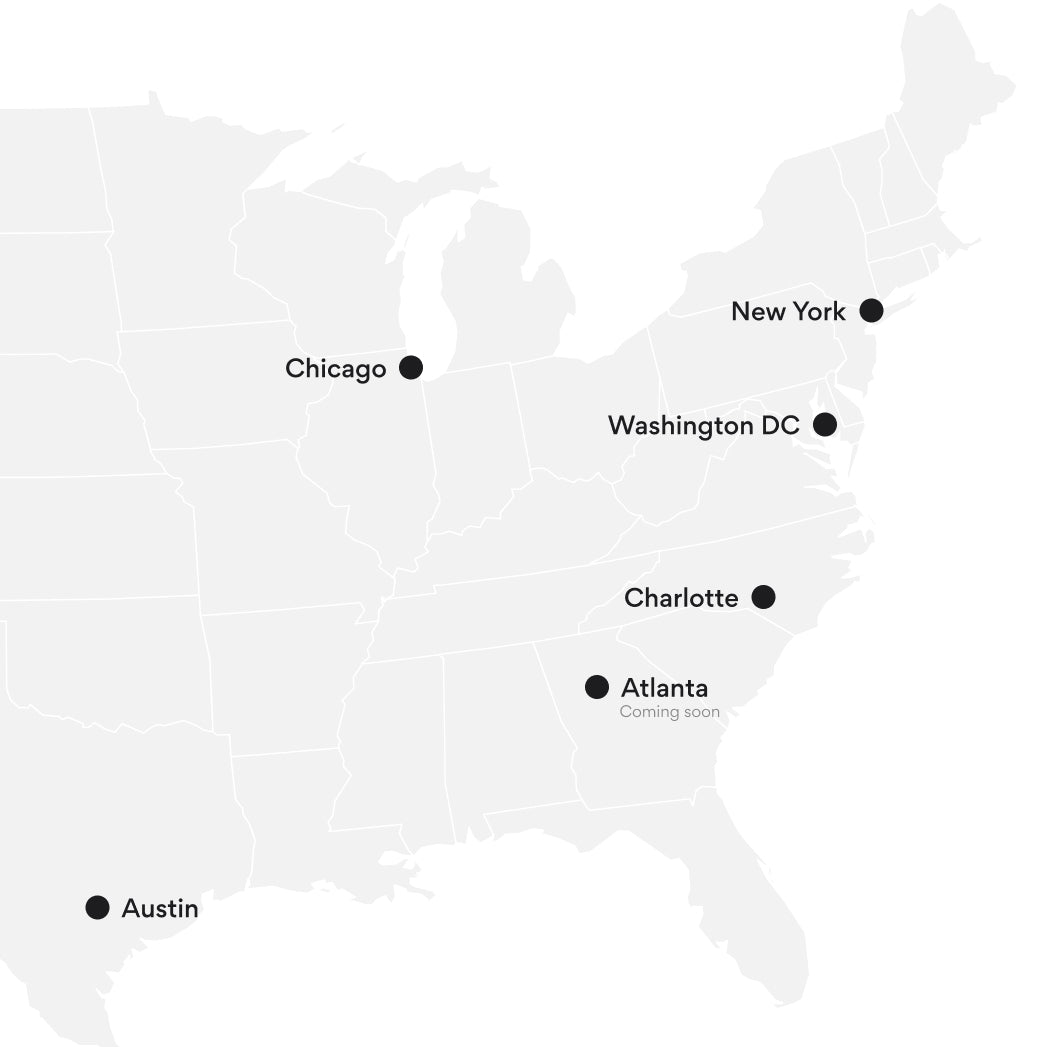 Map of Peachy locations