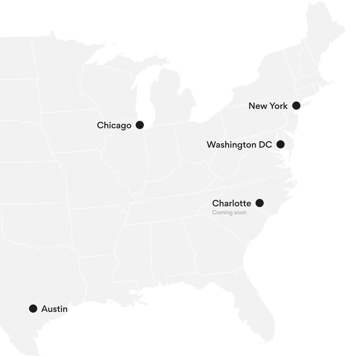 Map of Peachy locations