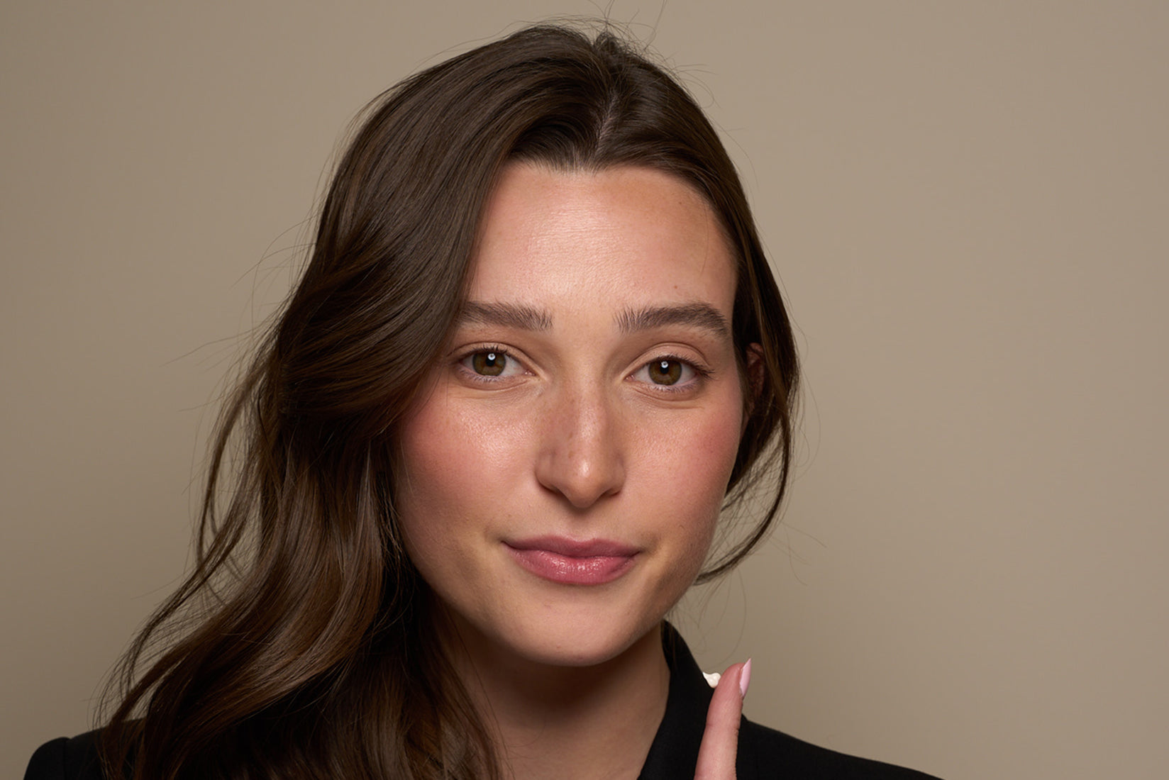 close up of woman's face
