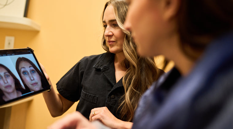 Peachy provider reviewing treatment plan with client